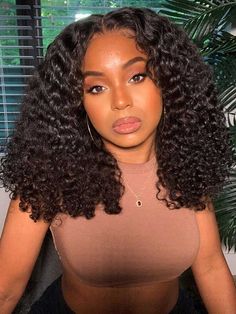 YOOWIGS Royal Film HD 13x6 Lace Front Wig Short Curly Bob LJ052 – yoowigs Curly Hair Sew In, Hd Lace Wig, Curly Weave Hairstyles, Invisible Lace, Short Curly Wigs, Curly Hair Wig