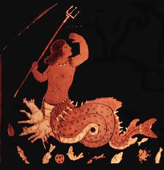 an image of a man sitting on top of a dragon with a spear in his hand