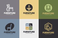 four different logos for furniture quality