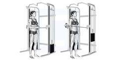 a woman is using the pull up machine to gain her upper and lower body muscles