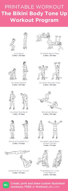 the printable workout poster shows how to do an exercise with your hands and feet