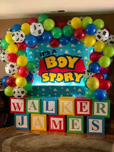 Toy Story Shower Ideas, Toys Story Baby Shower Ideas, Baby Showers For Boys Theme, Summer Baby Shower Ideas For Boys, Toy Story Baby Shower Ideas Decorations, Toy Story Theme Baby Shower Ideas, Baby Boy Themed Baby Shower Ideas, Summer Baby Shower Themes For Boys