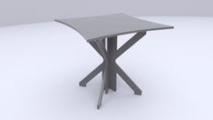 a small table that is made out of concrete