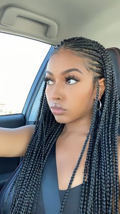 fulani/tribal braid inspo Cute Box Braids, Chestnut Hair, Goddess Braids Hairstyles, Long Box Braids, Braids Hairstyles Pictures