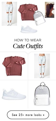 "back to school outfit" by missdevilxx on Polyvore featuring Kendall + Kylie, NIKE and Poverty Flats School Outfits For Teen Girls Highschool, First Day Of School Outfits, School Outfits Highschool, Collage Outfits, Summer School Outfits, First Day Of School Outfit, Outfits 2017