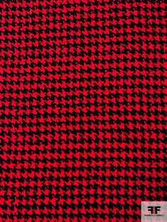 SKU: 10200 Content: 100% Polyester Color: Red / Black Width: 58 inches This fabric is a last cut and no longer in production. Once sold out, we are unable to get more. Dark Red Fabric, Fabric Red, Black Houndstooth, Pattern Fabric, Red Fabric, Fashion Fabric, Fabric Swatches, Black Design, Black Fabric