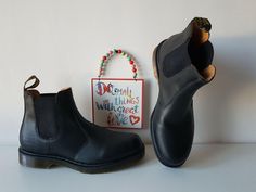 Good condition Dr martens 1460 Flora Chelsea black slip in England vintage boots UK12 EU47 US13 Chelsea Dr Martens, Dr Martens Boots, Black Chelsea Boots, Vintage Boots, Mens Shoes Boots, Black Slip Ons, Dr. Martens, Boots Men, Black Boots