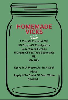 Vapor Rub Diy, Diy Vapor Rub, Homemade Vicks, Natural Medicine Recipes, Medicine Recipes, Vapor Rub, Essential Oils Health