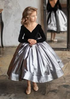 GIRLS - Silver Belle Dress - Hannah Rose Vintage Boutique Deep Red Dress, Girls First Communion Dresses, Cheap Flower Girl Dresses, Girls Dresses Online, Infant Flower Girl Dress, First Communion Dresses, Beautiful Maxi Dresses, Belle Dress, Satin Long Sleeve