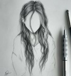 Portrait Au Crayon, Hair Sketch, Pencil Art Drawings, Pencil Portrait, A Pencil, Charcoal Drawing, Realistic Drawings