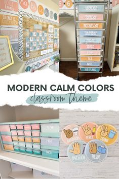 the modern calm colors classroom theme