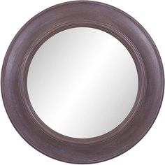 a round mirror on a white background