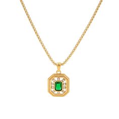 PRICES MAY VARY. ❤Gold Emerald Necklace❤: Stunning chic inspired pendant necklace featuring a nature Emerald center surrounded by 18K gold plated set, perfect for daily wear or stacking. ❤Size And Material❤:The dainty necklace is made of AAAAA+cubic zirconia,with 18k gold-plated Stainless steel,Pendant Size:25mm*20mm.Chain Length:about 16"+2"Extension. Please check the size detail before purchase. Adjustable extension chain can help you find a comfortable length. ❤Unique Gold Necklaces Design❤: Gold Heart Pendant Necklace With Jewels, Simple Handmade Jewelry, Necklace Sun, Heart Flower, Cubic Zirconia Necklace, Flower Butterfly, Emerald Necklace, Handmade Jewelry Gift, Gold Necklace Women