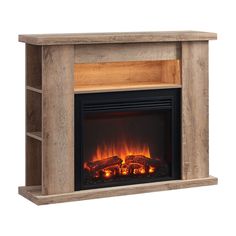 PRICES MAY VARY. Overall Dimensions: 43 5⁄16 W x 34 41⁄64 H x 11 1⁄32 D The fireplace mantel brings warmth, decoration and storage to any home. With its shelf, you can display your favorite things. Made from sturdy material, you could have the mantel and enjoy for years. It gives a rustic feel with lots of characters. The powerful heater features a safe element that could heat up to 400 square feet. Built-in timer allows you to set the fireplace up to 9 hours. This electric fireplace shows reali Stone Electric Fireplace, Electric Fireplace With Mantel, Electric Fireplace Suites, Mantel Surround, Fireplace Suites, Rustic Light, Narrow Living Room, Electric Fireplace Insert, Fireplace Insert