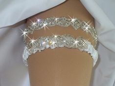 Wedding Accessories, Bridal Accessories, Rhinestone Wedding Garter Set, Bridal Garter set with Crystals, Something Blue Garter Set *PLEASE VISIT MY ETSY SHOP, BRIDAL AMBROSIA, to see more of my beautiful wedding garters, wedding tiaras, headbands, headpieces, flower girl baskets and ring bearer pillows!  Lots of satins, laces, flowers, feathers and BLING!! www.etsy.com/shop/bridalambrosia ORIGINAL DESIGN WEDDING GARTER SET! This is My Original Design Rhinestone Garter Set! Description; Rhinestone trim bridal keepsake garter is encrusted with clear Czech crystals. in a unique and regal pattern. Rhinestone crystal and beaded trim is .75" wide and is a unique pattern of rhinestone twists and diamond shapes. The clear brilliant American Made rhinestone crystals are accented with silver beads " Wedding Garder, Crystal Garter, Rhinestone Garter, Wedding Garter Blue, Garter Wedding, Bling Wedding Dress, Blue Garter, Bridal Garters Set, Wedding Garter Set