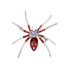 The Anna-Kaci Women's Crystal Spider Brooch Pin with Blue Gemstone Accents is a striking and unique accessory that adds a touch of bold elegance to any outfit. This intricately designed brooch features a dazzling crystalencrusted spider with eyecatching blue gemstone accents, creating a captivating and mysterious look. Perfect for adding a statement piece to your ensemble, this brooch can be pinned to jackets, blouses, scarves, or bags for an instant pop of sparkle. Whether you're attending a sp Spider Fashion, Crystal Spider, Rhinestone Halloween, Spider Brooch, Creepy Spider, Vintage Style Hat, Versatile Jewelry, Jewelry Pins, Halloween Spider