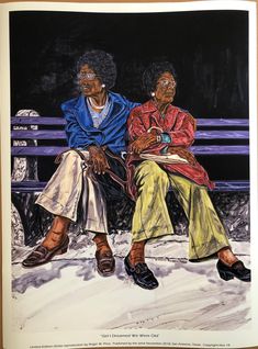 an image of two people sitting on a bench