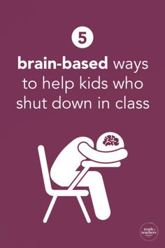 a poster with the words brain - based ways to help kids who shut down in class