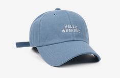 Hello Weekend Hat available in 6 different colors. Getting in the weekend with style! Key Characteristics: Strap Type: Adjustable Material: Cotton Shipping Guaranteed safe + secure checkout 100% money back guarantee Not sold in stores, limited quantity available Adjustable Green Baseball Cap For Everyday Summer Use, Adjustable Trucker Hat For Everyday Summer Use, Trendy Vacation Dad Hat Snapback, Trendy Dad Hat For Vacation And Spring, Trendy Dad Hat For Spring Vacation, Trendy Cotton Baseball Cap For Vacation, Summer Hat With Curved Brim, Trendy Dad Hat Baseball Cap For Vacation, Trendy Beach Dad Hat