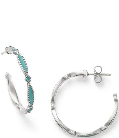 From James Avery&#x2C; these ear posts feature:Sterling silverTeal enamelPost backApprox. 1.06" longMade in the USA. Nickel Free Enamel Hoop Jewelry, Silver Enamel Hoop Jewelry, Silver Hoop Enamel Jewelry, Turquoise Metal Hoop Earrings, Nickel-free Enamel Hoop Jewelry, Turquoise Nickel-free Small Hoop Earrings, Teardrop Turquoise Nickel-free Hoop Earrings, Turquoise Sterling Silver Nickel-free Hoop Earrings, Sterling Silver Jewelry Earrings