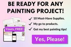 an advertisement with the words, you're ready for any painting project