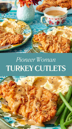 Pioneer Woman Turkey Cutlets Country Fried Turkey, Chicken Fried Turkey, Turkey Cutlets Crockpot, Fried Turkey Chops, Turkey Chops Recipe Fried, Recipes For Turkey Cutlets, Turkey Cutlets With Gravy, Fried Turkey Breast, Fried Turkey Cutlets