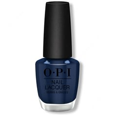 OPI Nail Lacquer - Midnight Mantra 0.5 oz - #NLF009 - Nail Lacquer at Beyond Polish Opi Navy Blue Polish Gel, Dark Blue Matte Nails, Navy Blue Nail Polish, Navy Nail Polish, Dark Blue Nail Polish, Earth Palette, Unrealistic Wishlist, Opi Top Coat, Nail Base