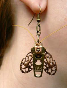 Zipper Earrings, Steam Punk Jewelry, Punk Jewelry, Fantasy Jewelry, Jewelry Inspo, Piercing Jewelry