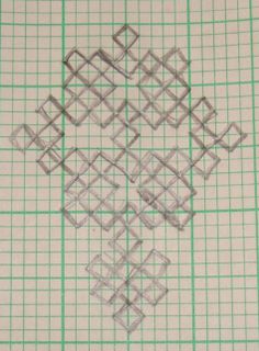 a cross stitch pattern is shown on a piece of paper