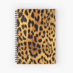 a leopard print pattern spiral notebook