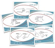 four different types of hand gestures are shown