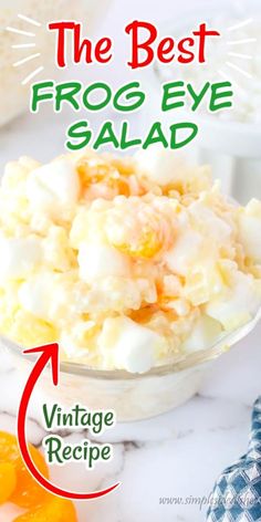 If you are looking for the perfect easy frog eye salad recipe, you will love this version of the classic sweet side dish. #numstheword #salad #sidedish #classic #tasty Jello Dessert Recipes, Jello Desserts, Easy Summer Desserts