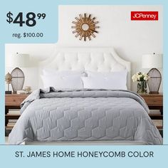 a bed with white sheets and pillows is on sale for $ 48 99 reg $ 100 00