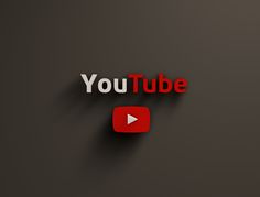 the youtube logo is displayed on a dark background