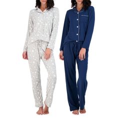 Ladies, it's time to upgrade your sleepwear game with this 2-pack of Women's Pajama Sets from Real Essentials. With a focus on both comfort and style, these pajamas are the perfect combination of cute and cozy. Our pajamas feature a Short Sleeve Button Up Top with a Notch Collar, paired with comfortable shorts, making it the perfect lounge wear for a casual night in. Made with soft and durable materials, our pajamas are perfect for every season. Whether it's the hot summer nights or the chilly w