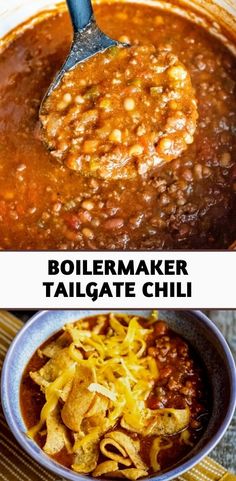 two pictures showing different types of chili