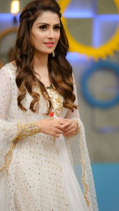 Buy Ivory White Dresses for Women by Rutbaa Online in India at Rs. 5000. Shop for more Rutbaa Dressess at Rutbaa.com and avail great discounts. Bridal Hair Color, Aiza Khan, Pakistani Beauty, Pakistani Formal Dresses, Pakistani Party Wear, Pakistani Actors, Pakistani Wedding Outfits, Salwar Kamiz, Ayeza Khan