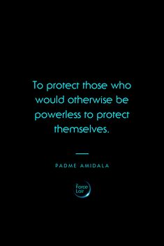 a black background with the words to protect those who would otherwise be powerless to protect themselves