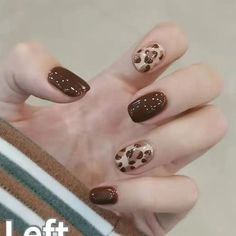 Leopard Print Faux Nail Tips FN19 - Brown / One Size - Nail Fake Nails Long, Nagel Tips, Nail Type, Blush Nails, Fake Nails With Glue, Phnom Penh, Girls Nails, Environmental Friendly, False Nail