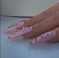 Uwu Nails, Cute Nail Sets, Barbie Nails, Goth Nails, Cute Acrylic Nail Designs, Design Nails, Fashion Mood Board, Design Nail, Cute Acrylic Nails