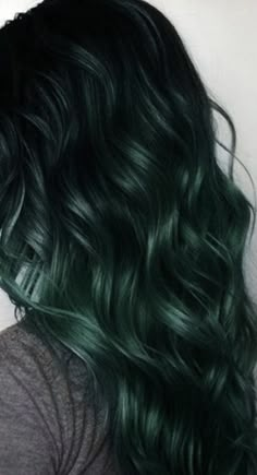 Dark Green Hair, Rambut Brunette, Latest Hair Color, Dark Ash, Braid Hairstyle, Hair Dark, Dye Colors, Fantasy Hair