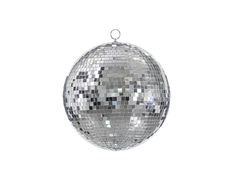 a silver disco ball hanging from the ceiling