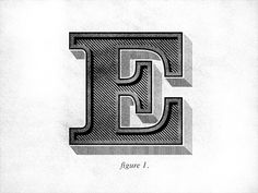 the letter e is made up of lines