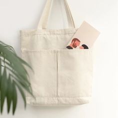 Tote Bag With Pockets, Tote Bags For School, Bag For School, School Tote, Cute Canvas, Sunny California, Eco Bag, Bag Packaging, Personalized Monogram