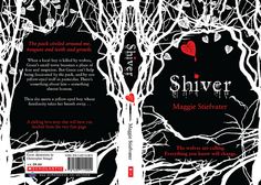 a book cover with trees and the words silver in red, white and black on it