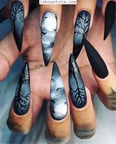 Spooky Nails, Halloween Group, Nail Art Halloween, Cute Spring Nails, Christmas Nails Acrylic, Halloween Nail Designs