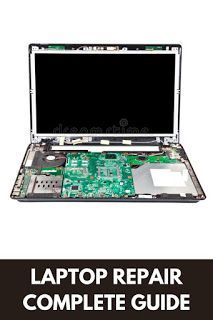 the laptop repair complete guide is open