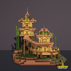 Minecraft Bamboo Forest, Minecraft Aztec Builds, Bamboo Hut Minecraft, Jungle Biome Houses Minecraft, Minecraft Bamboo Builds, Minecraft Jungle Village, Minecraft Bamboo House, Minecraft Jungle Builds