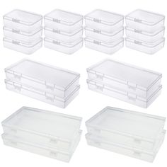 PRICES MAY VARY. Includes a total of 20 pieces rectangular clear plastic boxes with 3 sizes assorted. Various sizes could meet your different needs for storage and organization. Please kindly note the size of each box before purchase: Dimensions of each sized box: 7.9 x 4.7 x 1.4 inch(200 x 120 x 35 mm), 7.1 x 4.3 x 1.2 inch(180 x 110 x 30 mm), 3.3 x 2.2 x 1 inch (85 x 55 x 25 mm). Made by durable clear PP plastic, sturdy design, not easy to be broken, and you can see the contents inside. The la Clear Plastic Containers, Plastic Container Storage, Some Beautiful Pictures, Plastic Organizer, Makeup Rooms, Organizer Storage, Tin Gifts, Container Organization, Hinged Lid