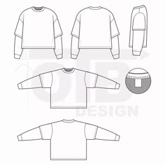 Cropped oversized layered long sleeve vector t-shirt flat technical drawing illustration blank streetwear mock-up template for design and tech pack crop double shirt editable. Template For Fashion Design, Layered Long Sleeve, Tech Pack, Oversized Long Sleeve, Technical Drawing, Mock Up, Long Sleeve, T Shirt, Design